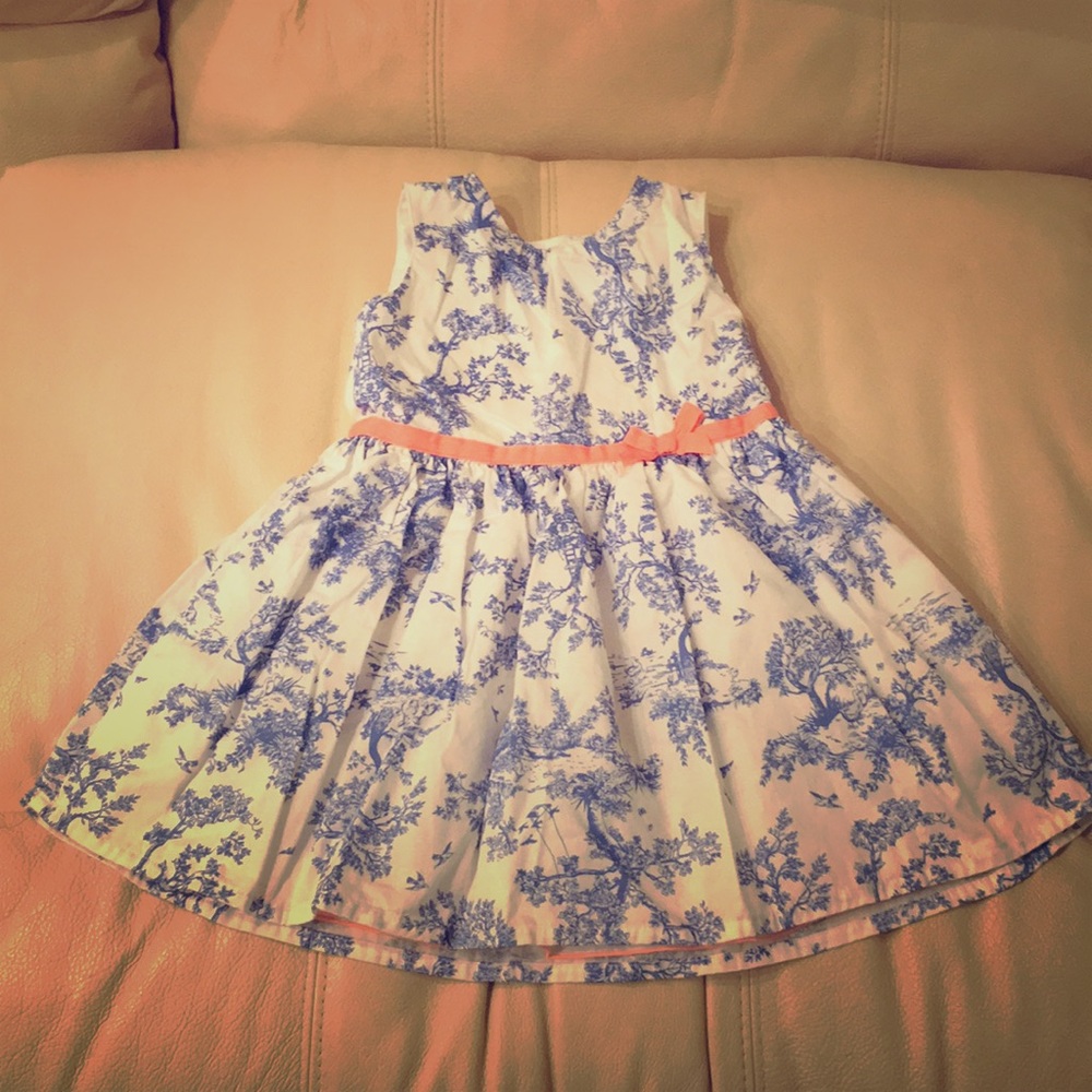 White and blue dress